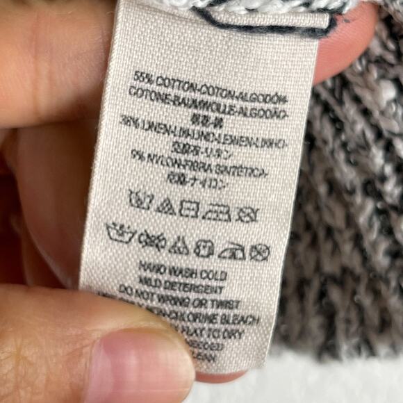 Free People Electric City Linen Blend Sweater Womens XS Gray Marled Pullover - Picture 6 of 9